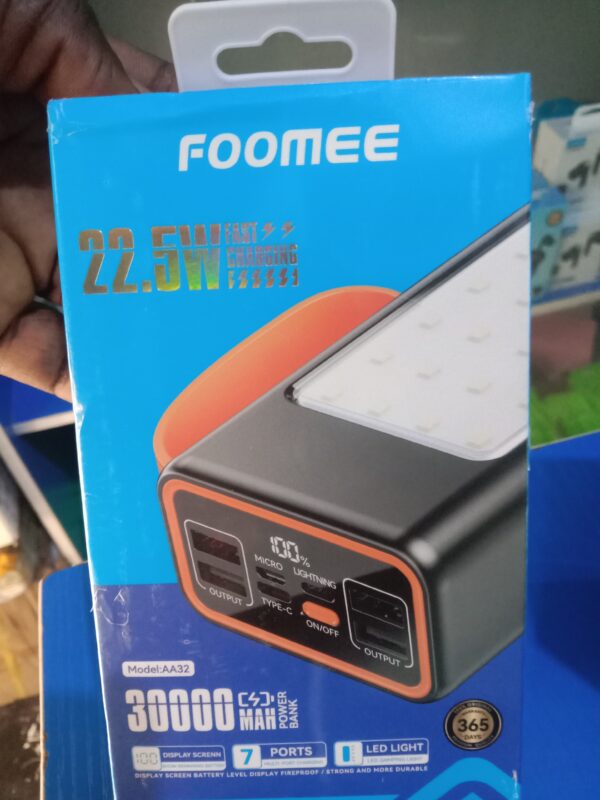 Foomee Power Bank 30000MAH Type C output